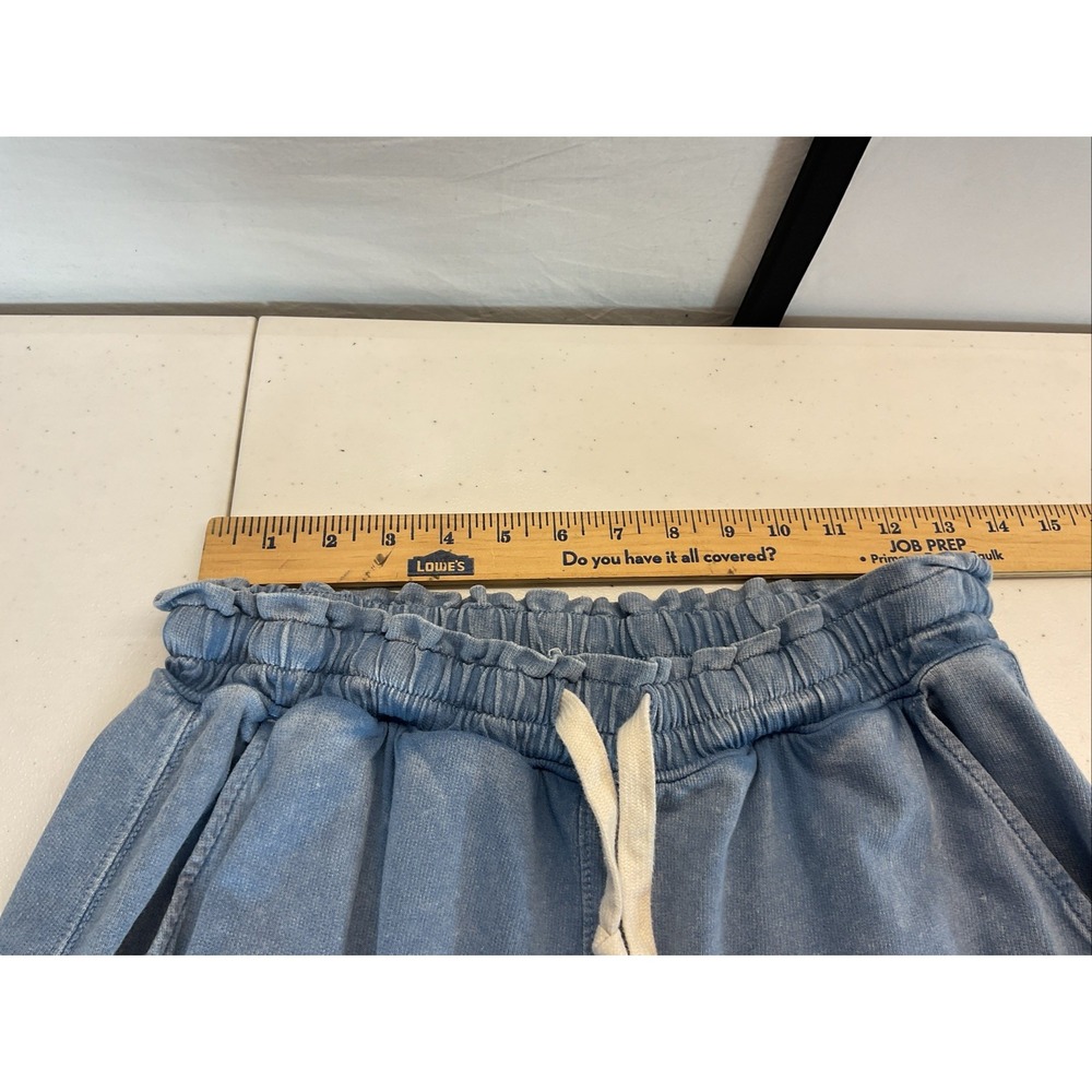 Aerie Baggy Barrel Leg Fleece Pant Sweatpants Chambray Size S - Picture 9 of 11